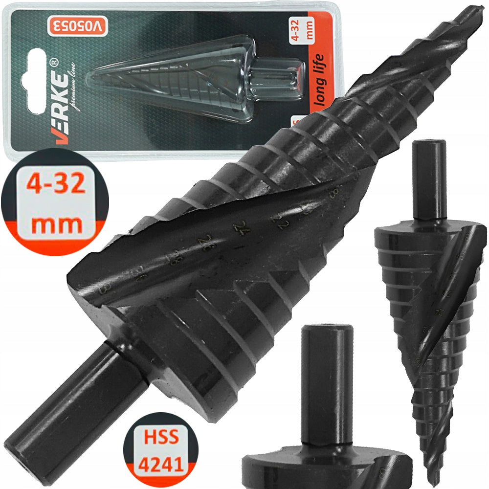SPIRAL CONICAL DRILL BIT FOR METAL 4-32