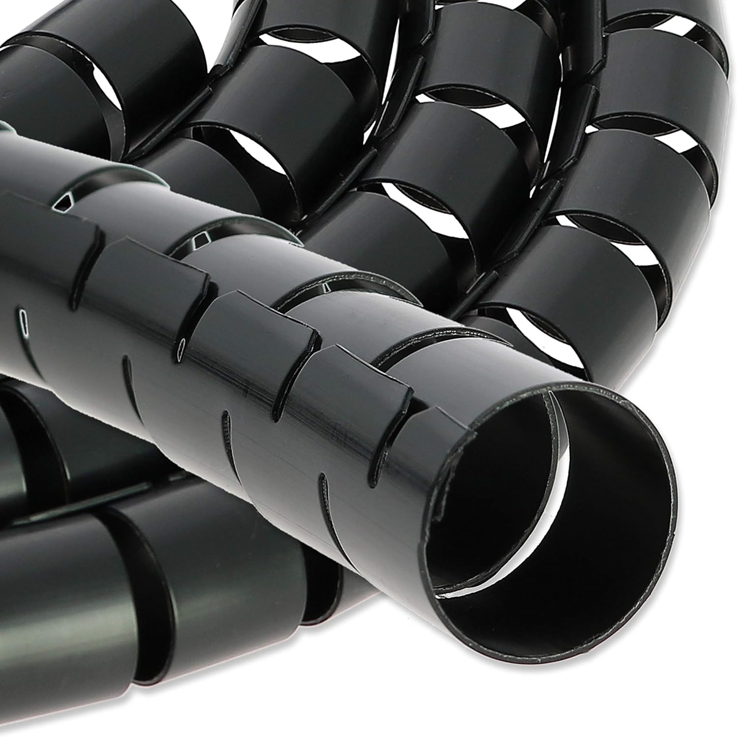 SPIRAL ORGANIZER GRILLE WIRE BRAID COVER PESZEL 16mm 5M Color black