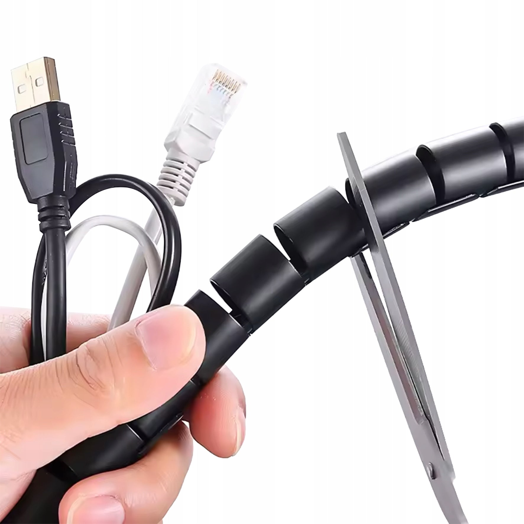 SPIRAL WRAP CABLE GRILLE OPEN 22mm 5mb WIRE BRAID COVER Brand 4Makers