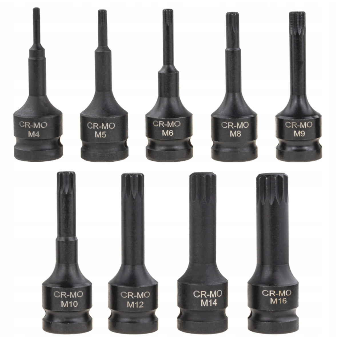 SPLINE IMPACT WRENCHES M4-M16 1/2 CR-MO VORFAL Brand Vorfal