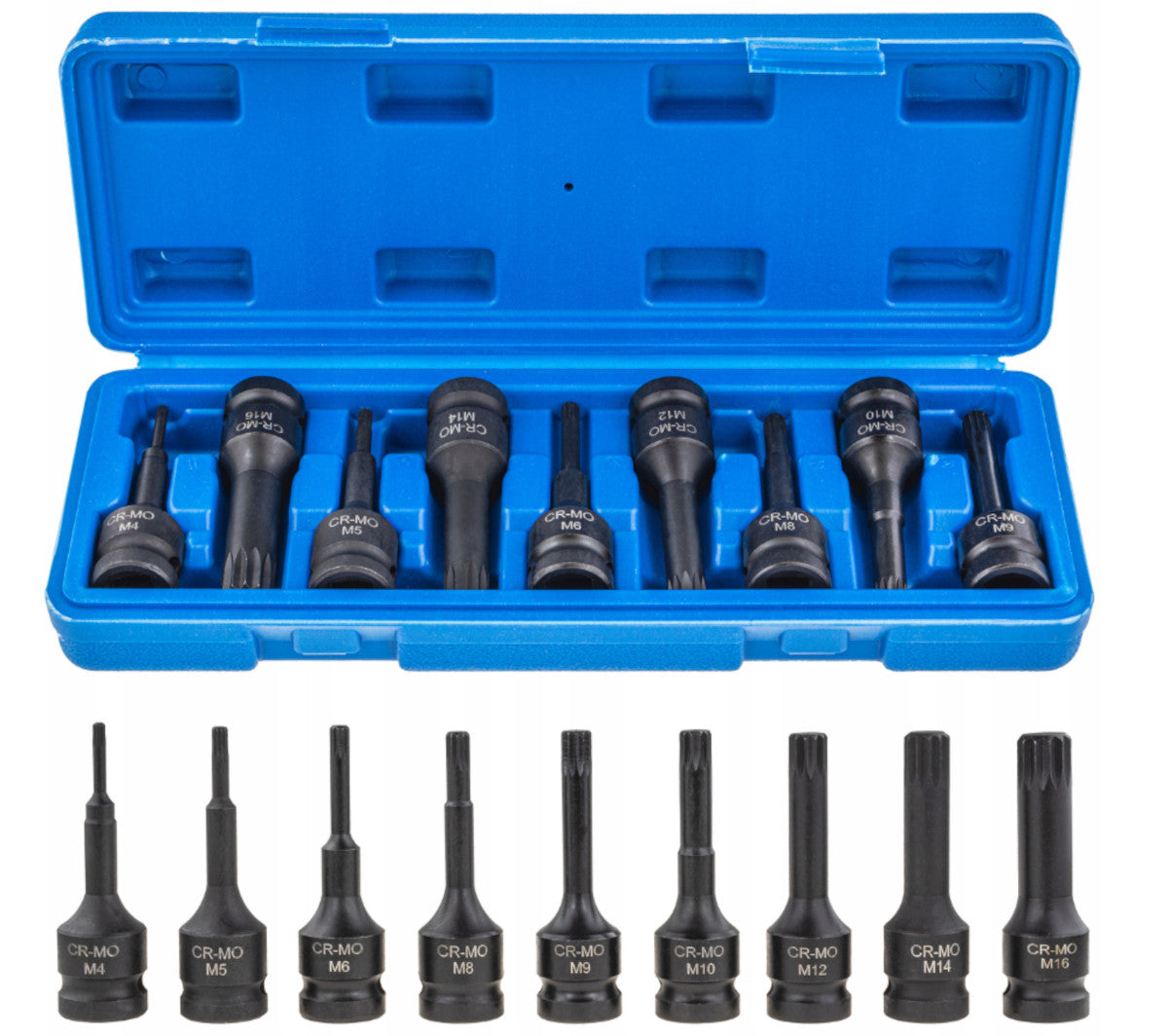 SPLINE IMPACT WRENCHES M4-M16 1/2 CR-MO VORFAL