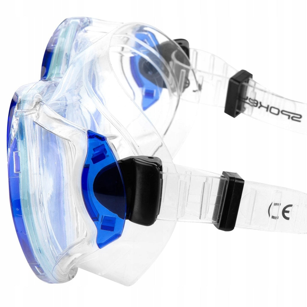 SPOKEY DIVING MASK HALF MASK SWIMMING GOGGLES PICKER Color blue