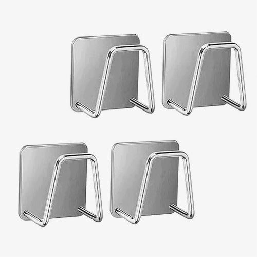 SPONGE HOLDER SELF ADHESIVE STEEL KITCHEN ORGANIZER 4 PCS
