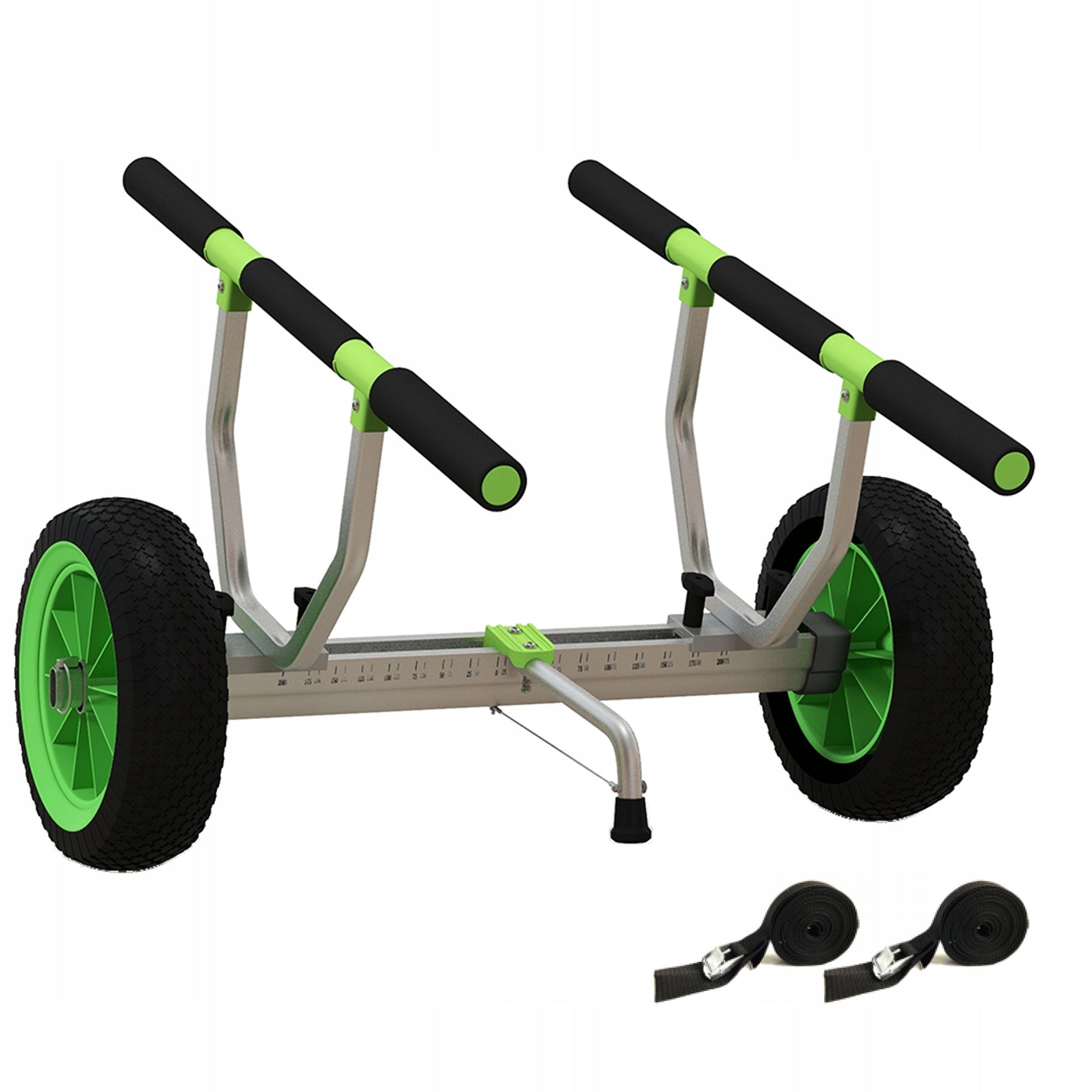 SPORTNOW Kayak trolley, adjustable, with canoe belt, durable, green