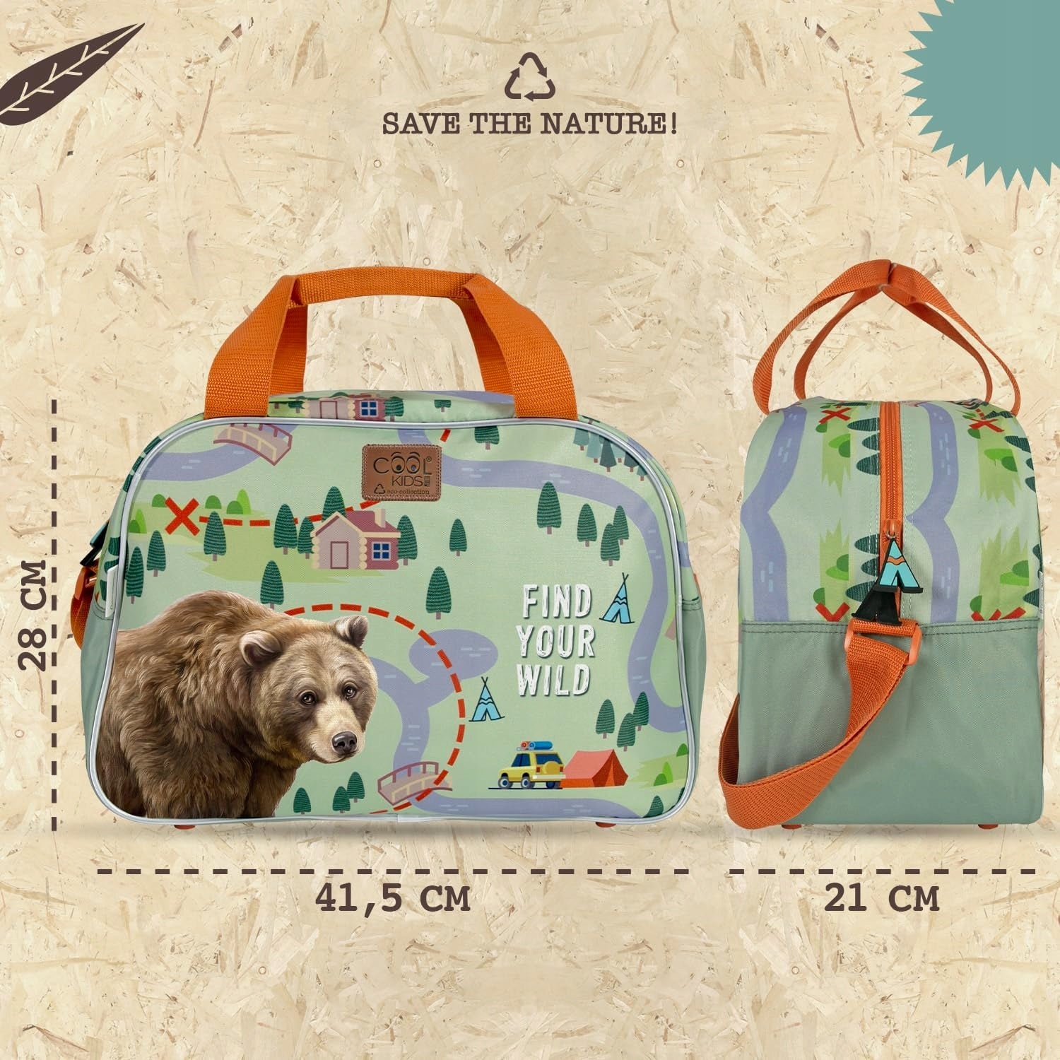 SPORTS BAG FOR CHILDREN FOR SCHOOL AND GYM WITH RPET 28X41,5X21CM Color other