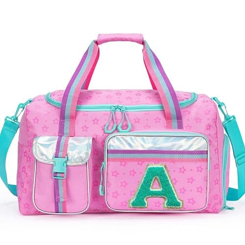 SPORTS BAG GIRLS LETTER A NYLON COMPARTMENT SHOES 50X28CM for children Brand no brand