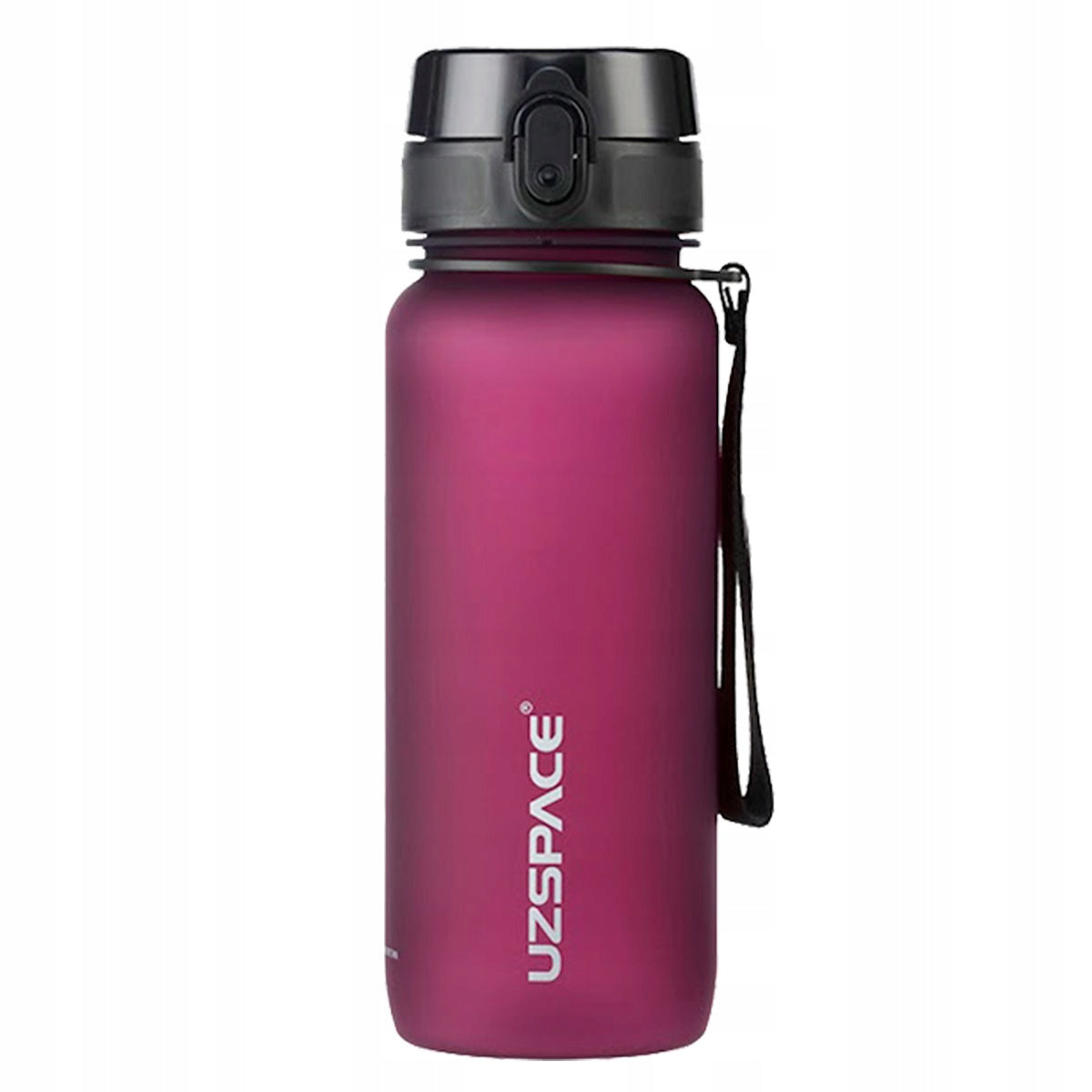 SPORTS BOTTLE 650ML TRITAN WATER BOTTLE WITH MEASURING CUP BPA FREE BURGUNDY