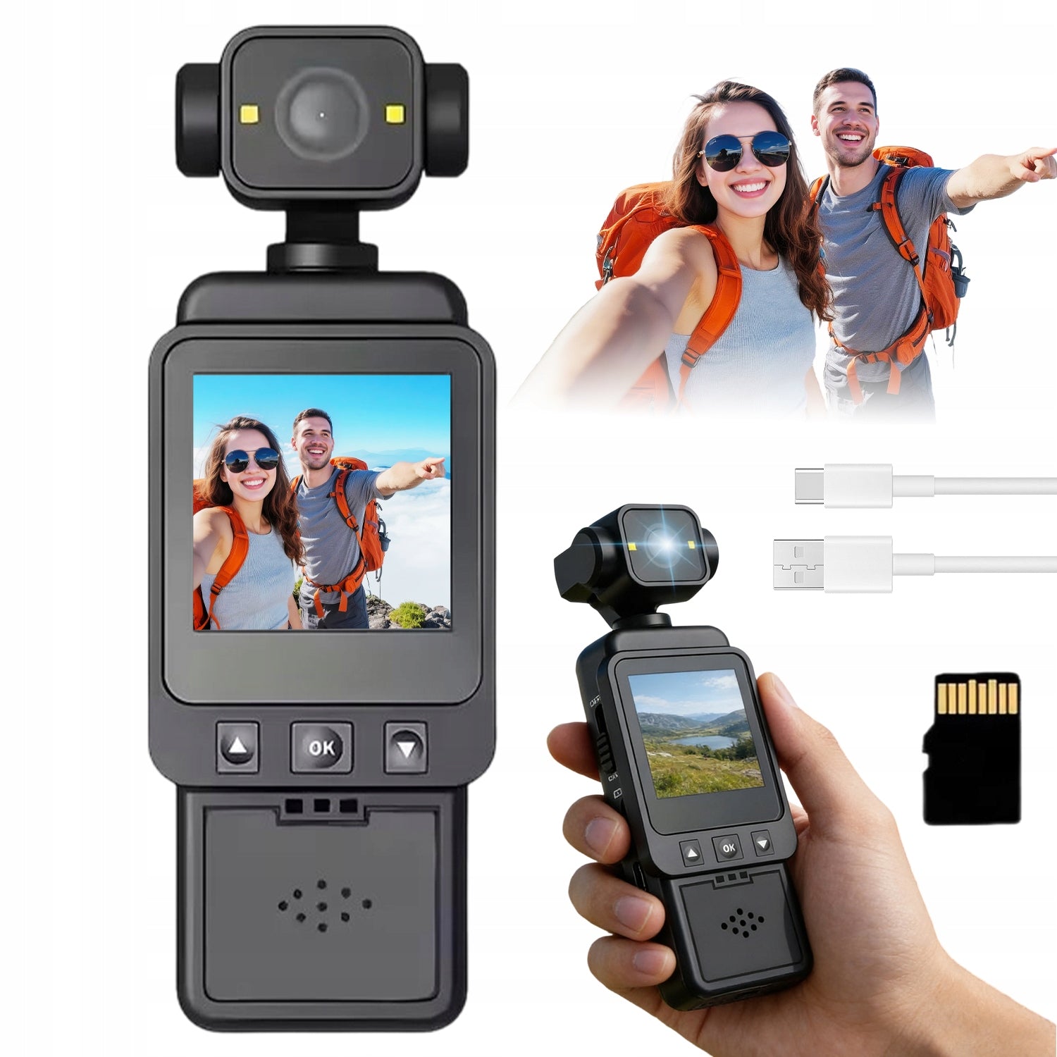 SPORTS CAMERA 1080P WIFI ROTATING 360° MOTION DETECTION CAMERA GIFT