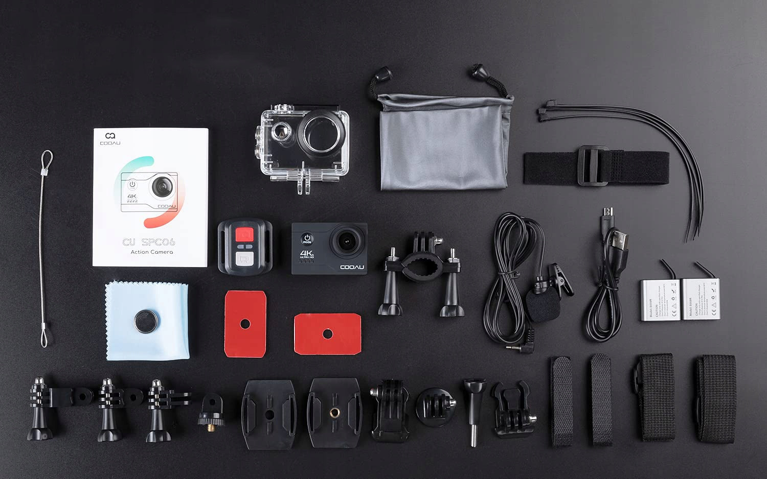 SPORTS CAMERA 4K UHD 20MP EIS STABILIZATION WIFI WATERPROOF 40M SET