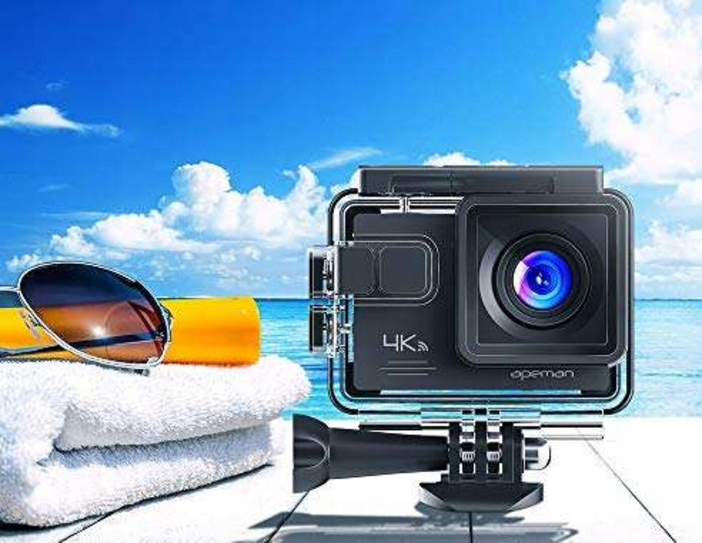 SPORTS CAMERA 4K UHD WIFI WATER RESISTANT MICROPHONE 16MP 40M APEMAN A79 Model A79