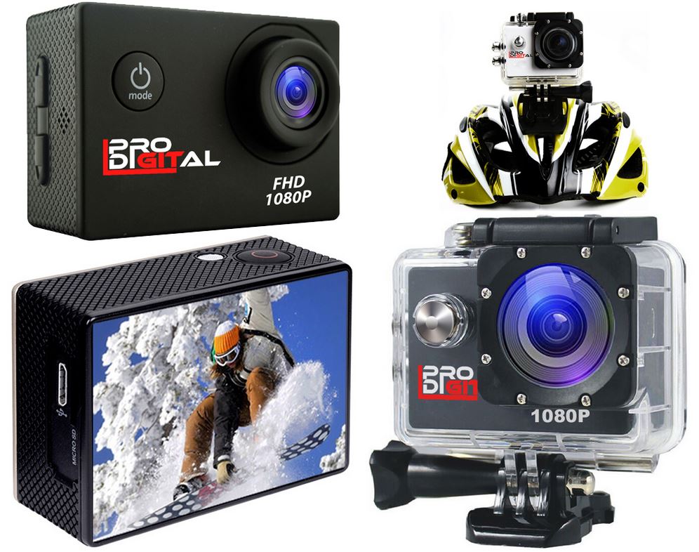SPORTS CAMERA SKI PRODIGITAL FHD CMOS USB 32 MP4 Packaging status original