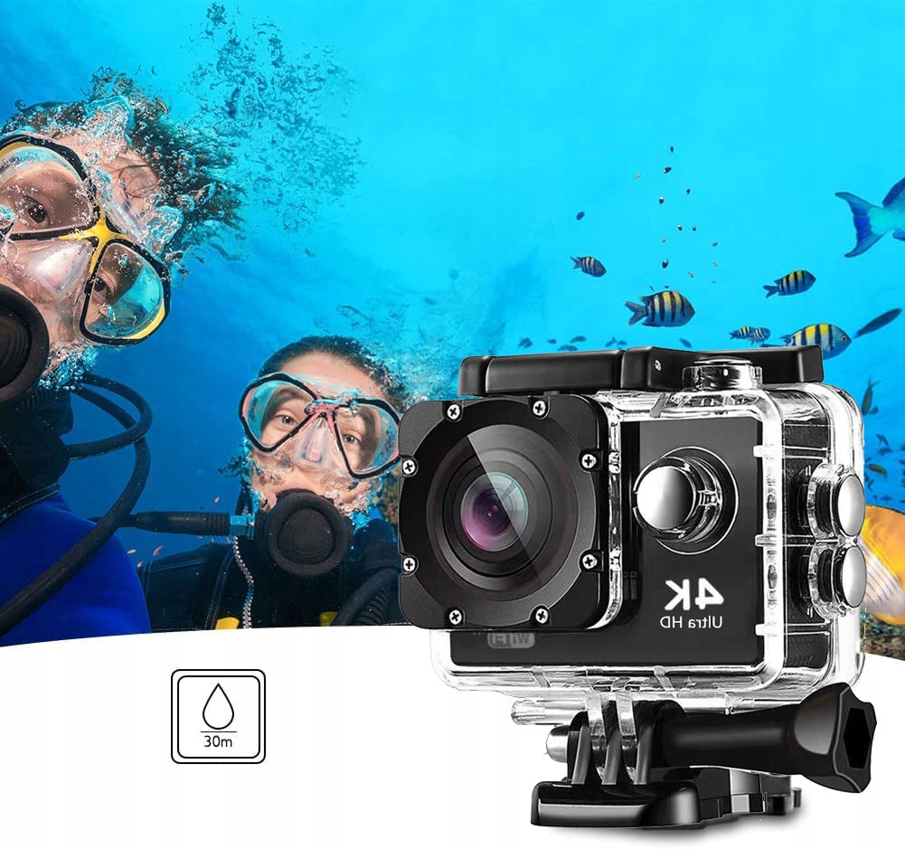 SPORTS CAMERA WATERPROOF FULL HD 1080P CAMERA + HANDLE SET Brand no brand