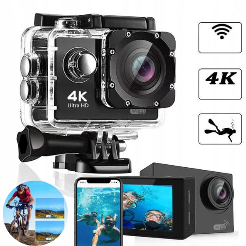 SPORTS CAMERA WATERPROOF FULL HD 1080P CAMERA + HANDLE SET Model kajhsd1234