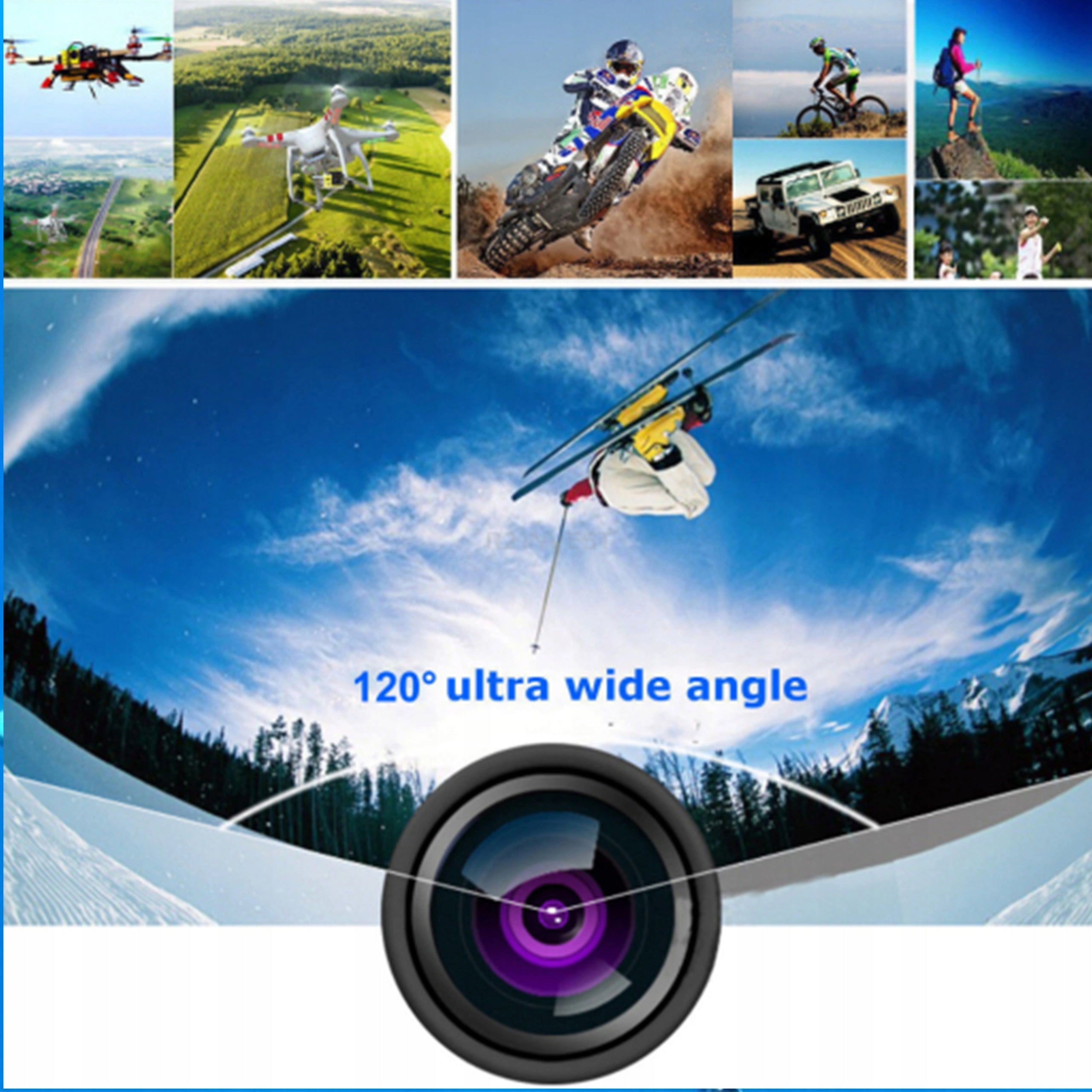SPORTS CAMERA WATERPROOF FULL HD CAMERA 1080P HOUSING HANDLE SET Packaging status original