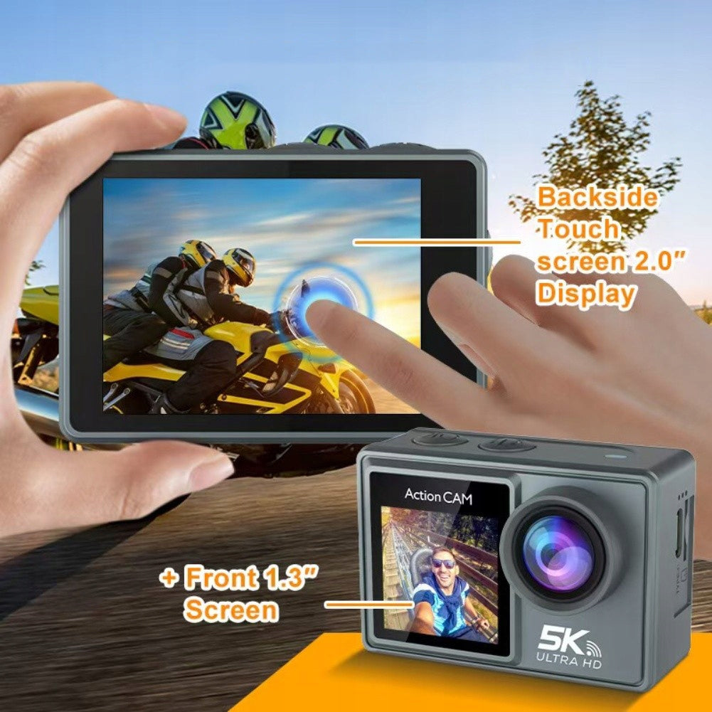 SPORTS CAMERA WIFI 5K 30FPS DOUBLE-SIDED SCREEN WATERPROOF 30M + 64GB CARD Brand Blossom