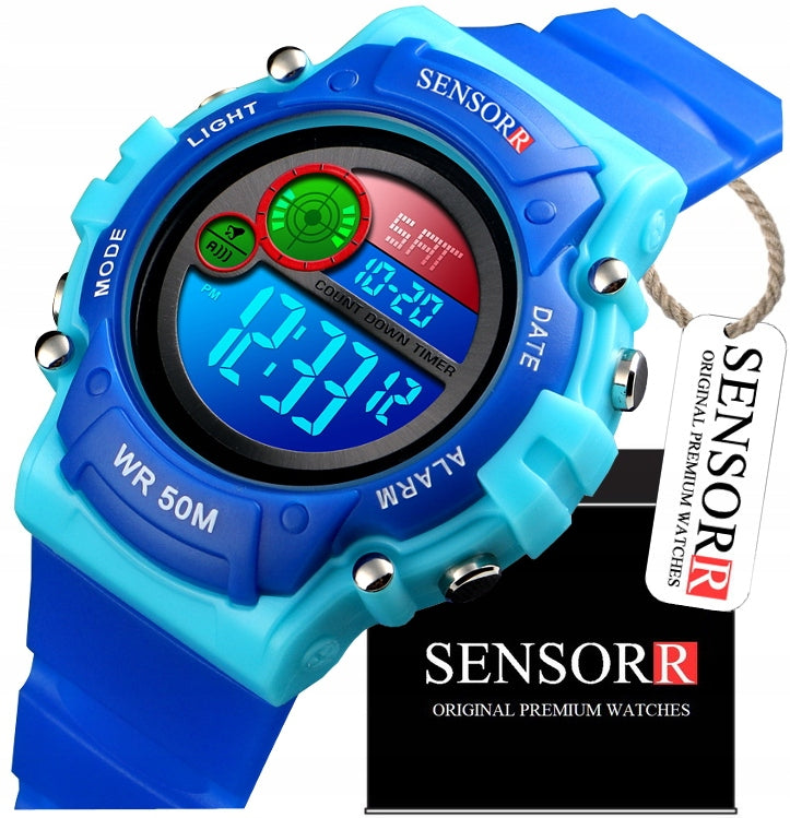SPORTS CHILDREN'S WATCH FOR BOY GIRL COLORFUL BACKLIGHT
