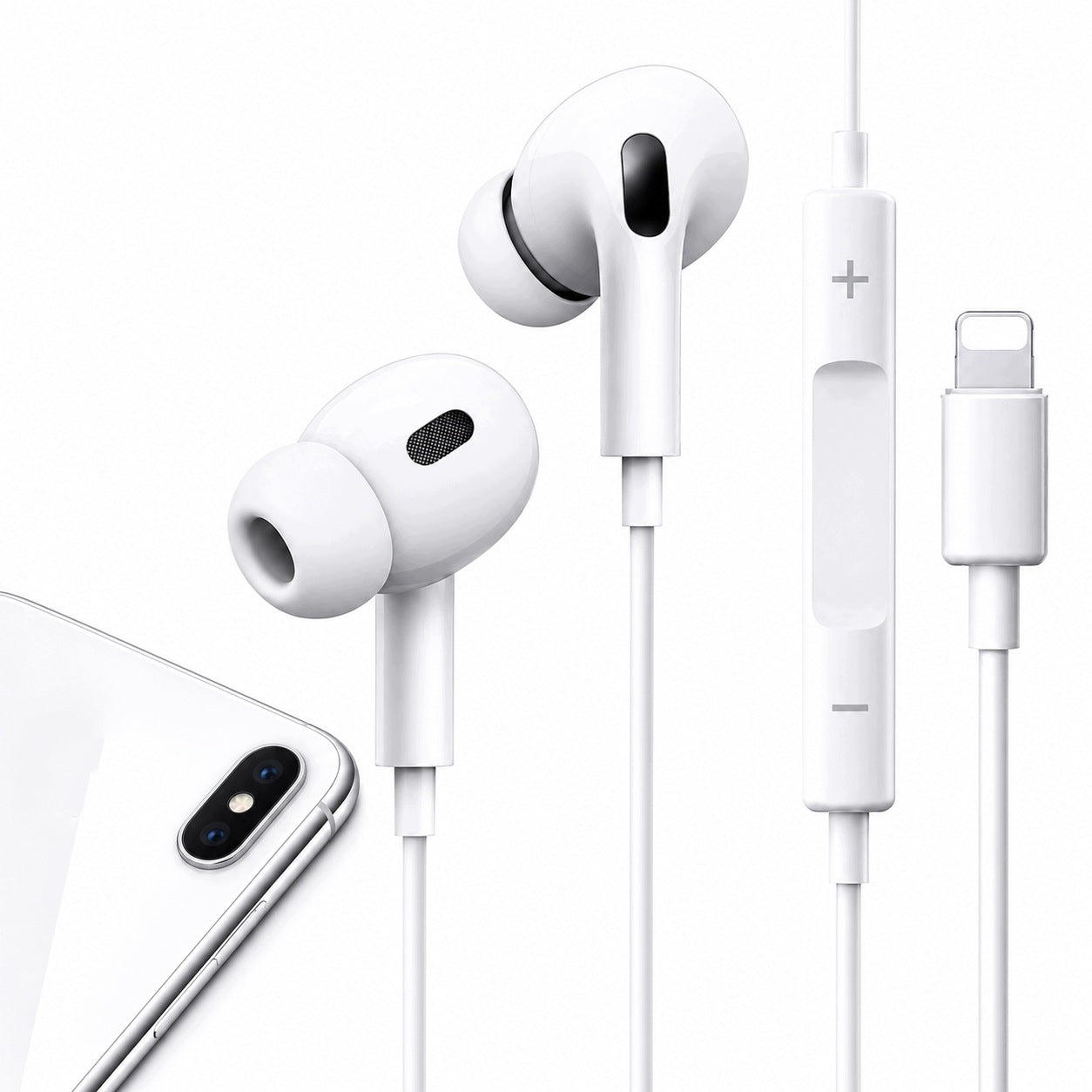 SPORTS IN-EAR AUDIO HEADPHONES FOR IPHONE 11 12 13 14 MINI PLUS PRO MAX