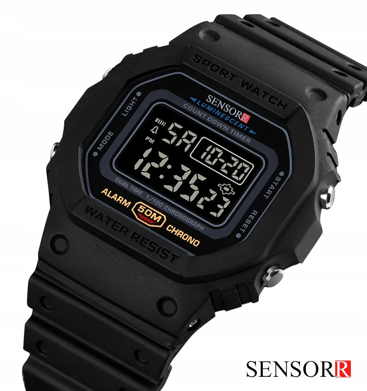 SPORTS MEN'S WATCH SHOCKPROOF WATERPROOF STRONG AND LIGHT SENSORR Packaging status original