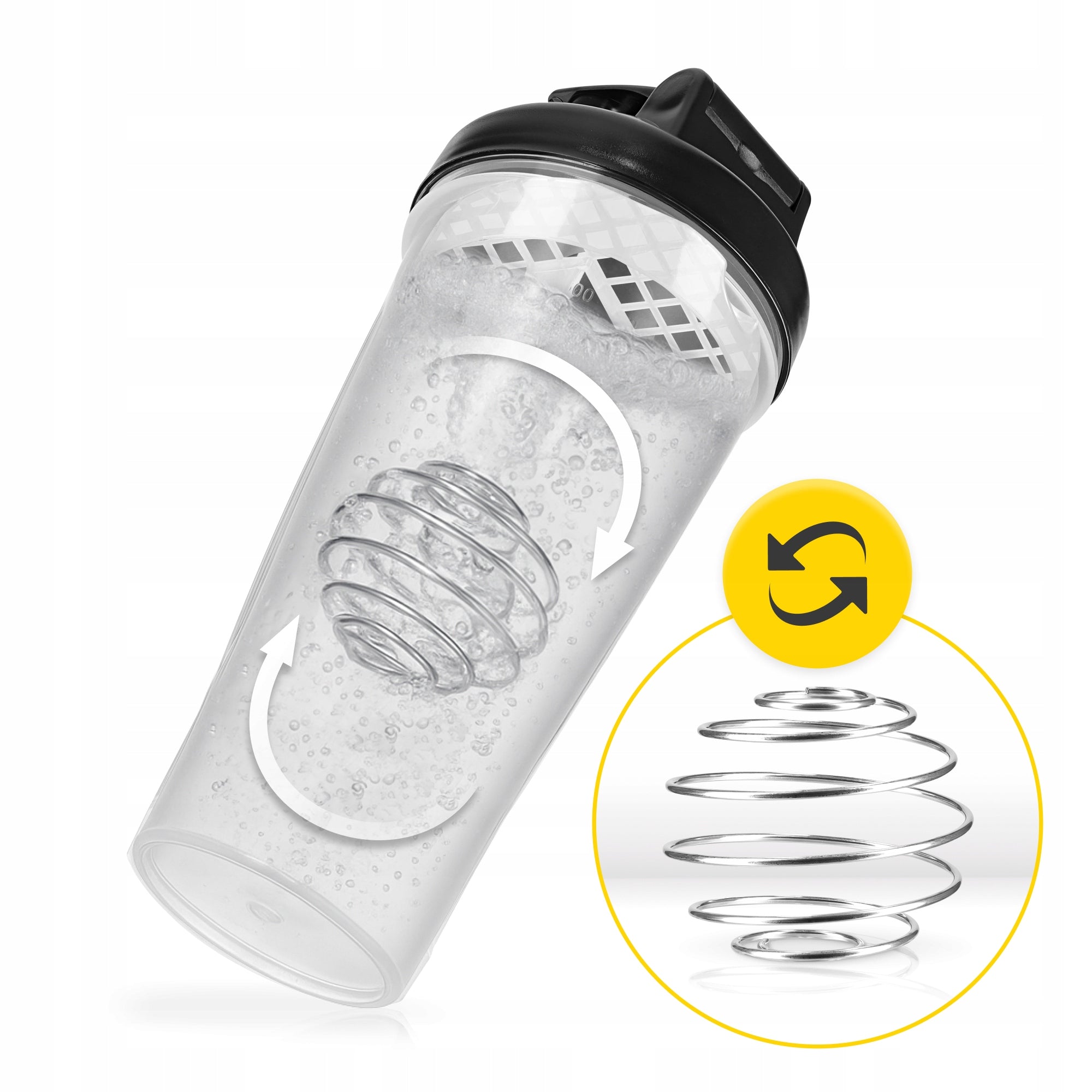SPORTS SHAKER FOR GYM NUTRIENTS SEALED MESH WITH BALL PRO 650 ML Packaging status original