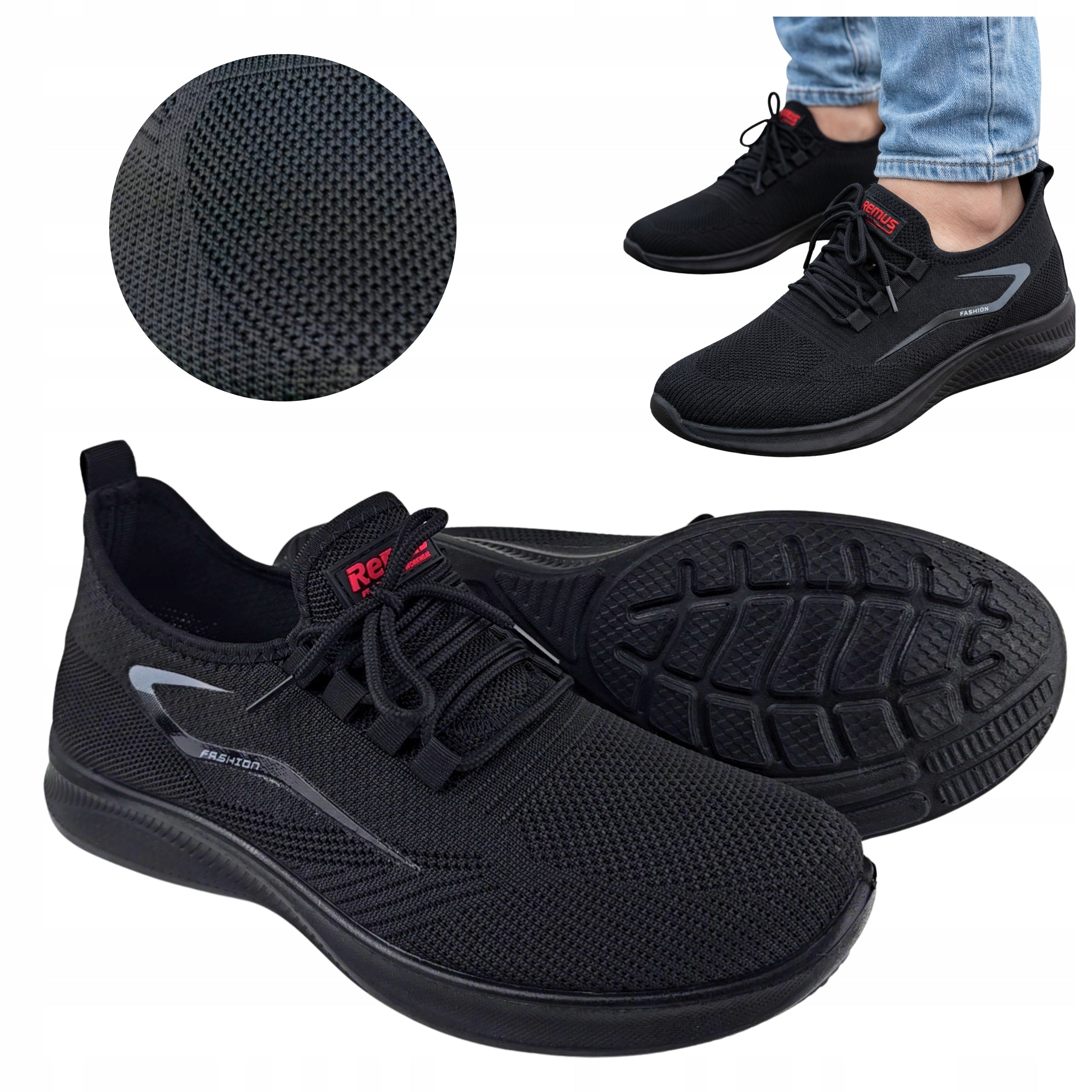 SPORTS SHOES Mesh Shoes Black Work Shoes Breathable Very Lightweight
