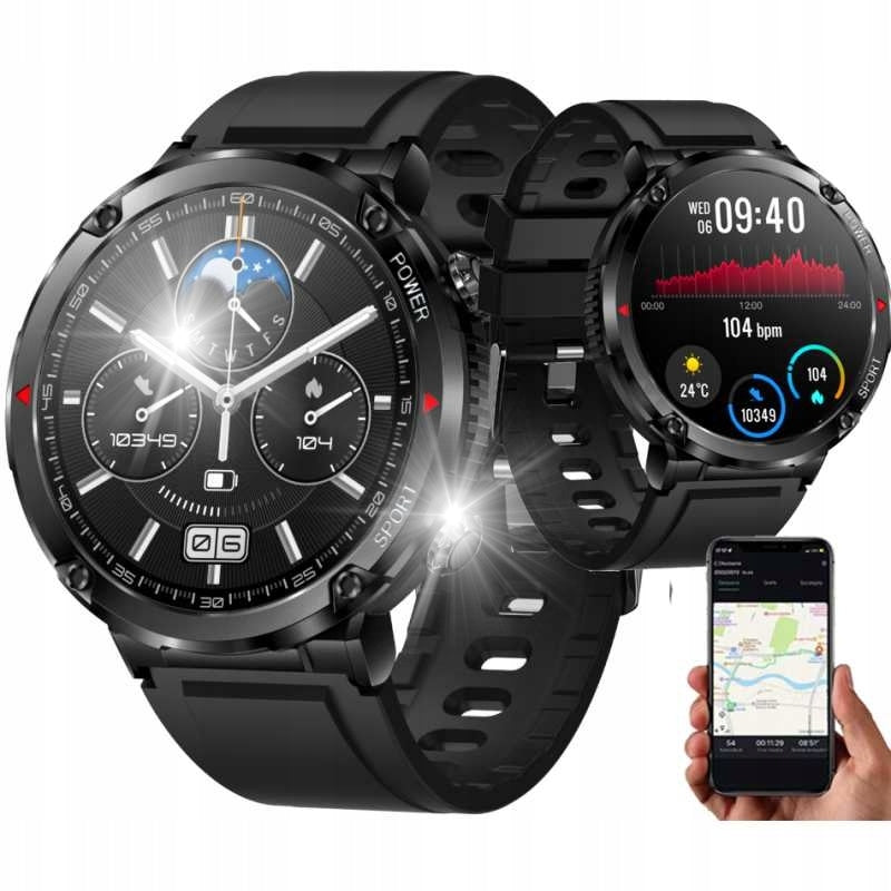 SPORTS WATCH SMARTWATCH MEN'S TALK PRESSURE 600 mAh!!! ECG PULSE