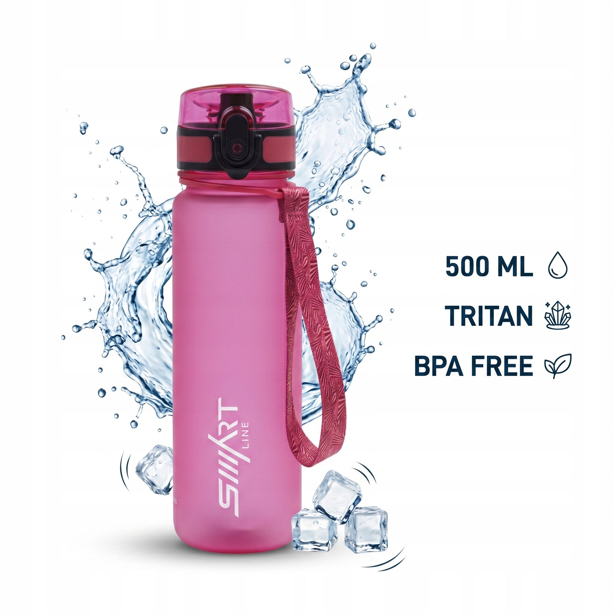 SPORTS WATER BOTTLE 500ml TRITAN AIRTIGHT BPA FREE FITNESS