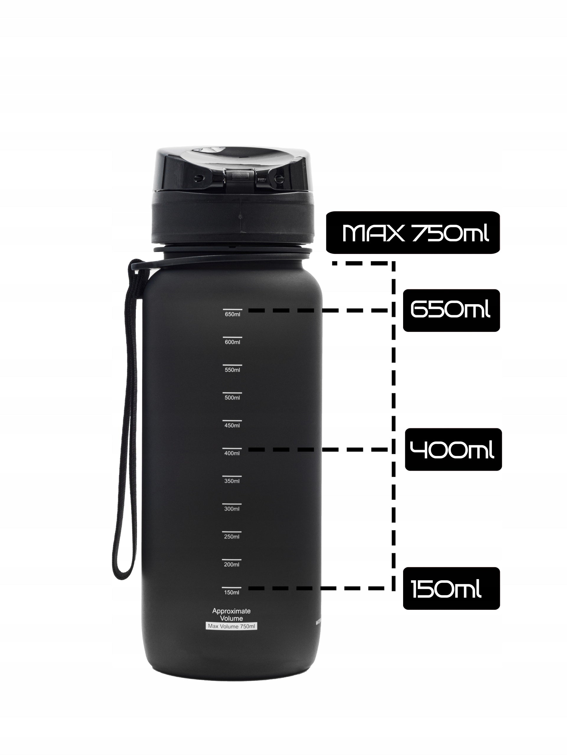 SPORTS WATER BOTTLE 650ml TRITAN AIRTIGHT BPA FREE GYM LARGE Brand Uzspace