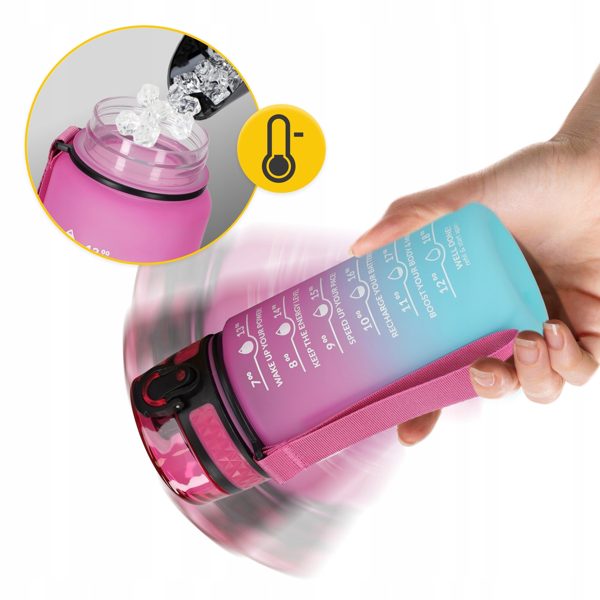 SPORTS WATER BOTTLE AIRTIGHT WATER DRINK BOTTLE SOLID TRITAN 500 ml Brand 4FIZJO
