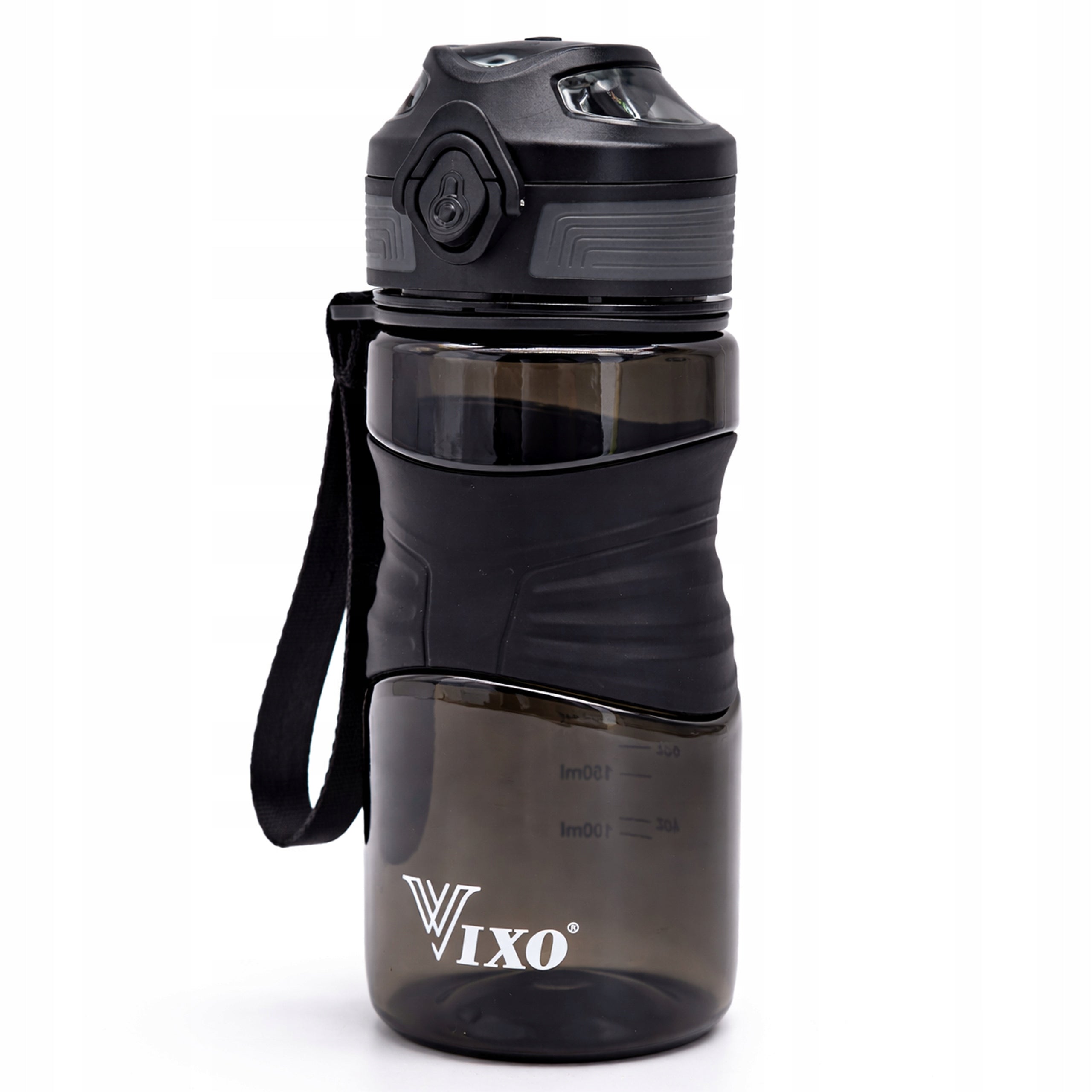 SPORTS WATER BOTTLE SEALED GYM 450 ml Black Model Bidon sportowy na siłownię do szkoły survival