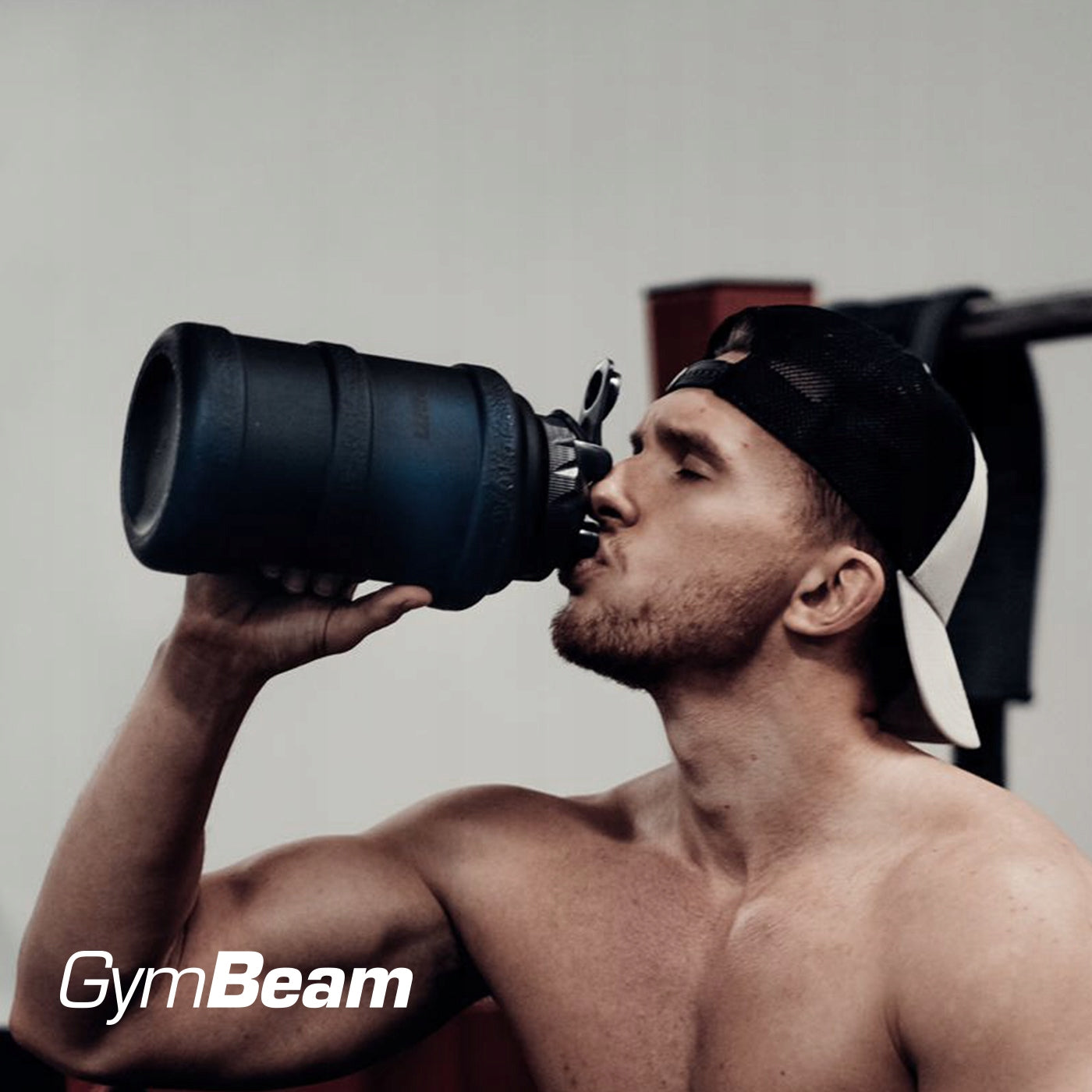 SPORTS WATER BOTTLE WATERPROOF GYM - GymBeam 2.5l navy blue Kind water bottle