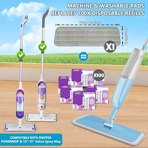 SPRAY MOP WITH MICROFIBER PADS FOR FLOOR CLEANING WITH 3 REPLACEMENT PADS MOP FOR Brand Czysta