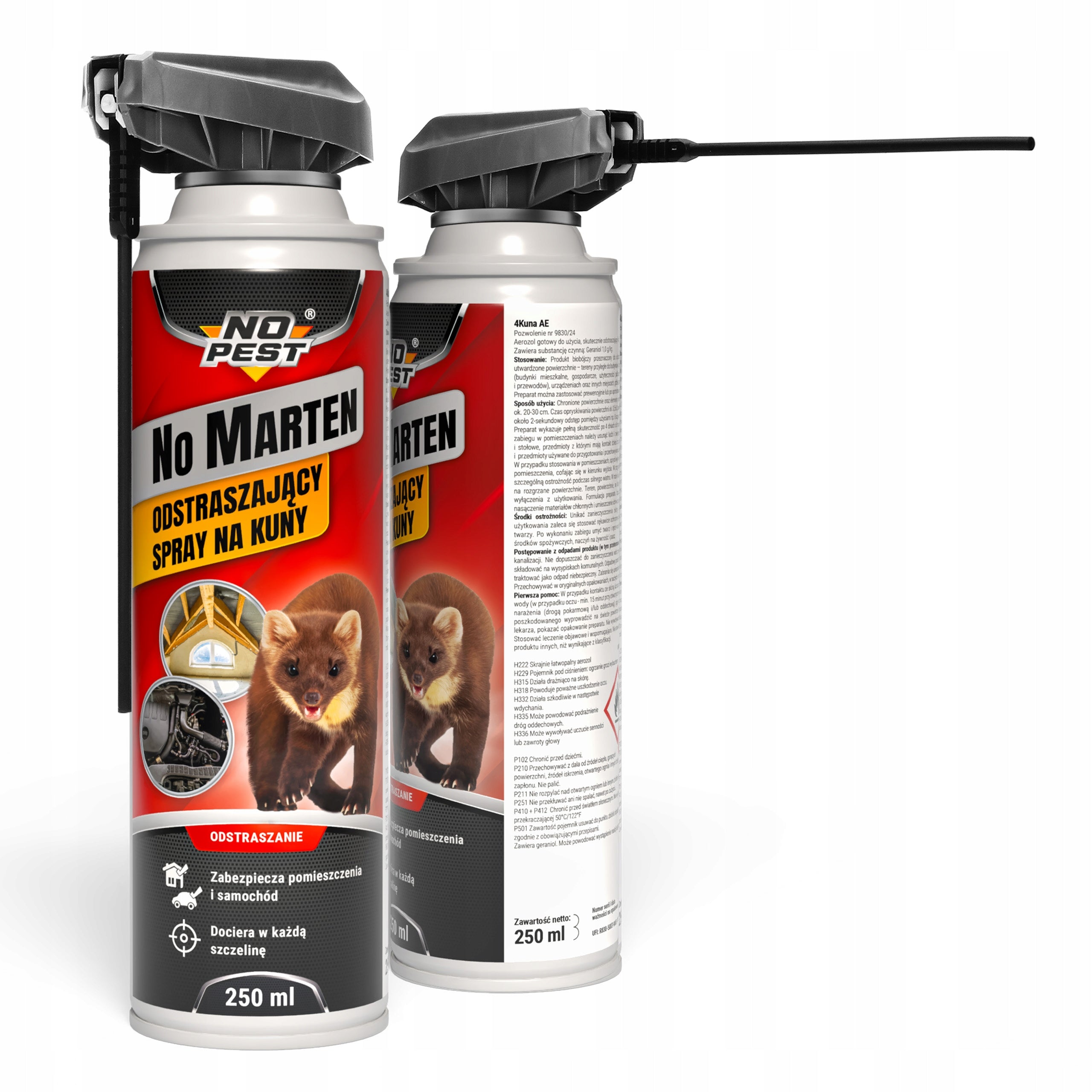 SPRAY PREPARATION FOR MARTEN DETERRENT KUN WEASEL NO MARTEN NO PEST 250ML Manufacturer code SPRAY PŁYN NA KUNY ŁASICE SZCZURY MYSZY LISY