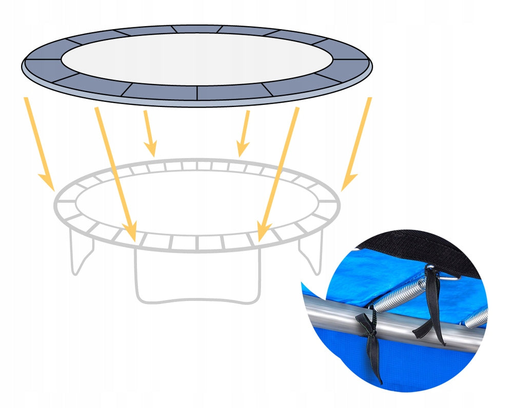 SPRING COVER FOR TRAMPOLINE 300-320cm 10FT STRONG COLLAR SPONGE PROTECTOR Product weight with unit packaging 0.6 kg