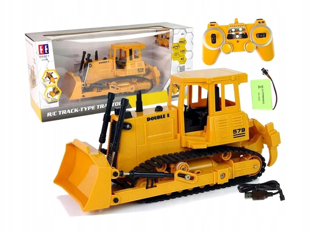 Ferngesteuerter Bulldozer-Bagger, ferngesteuerter LKW-Traktor, gelb