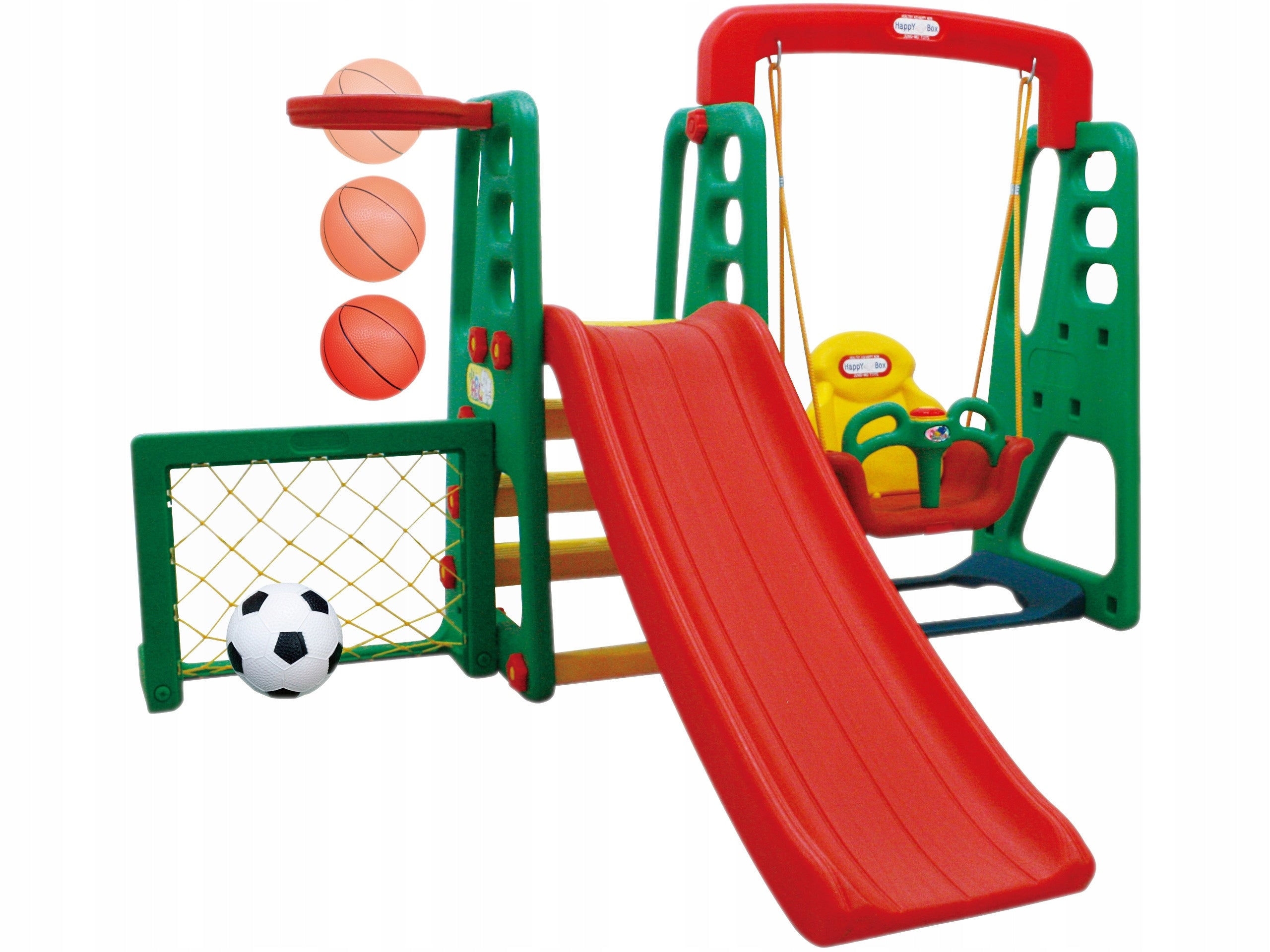 SQUARE TOYS 4in1 SLIDE SWING BASKET GOAL