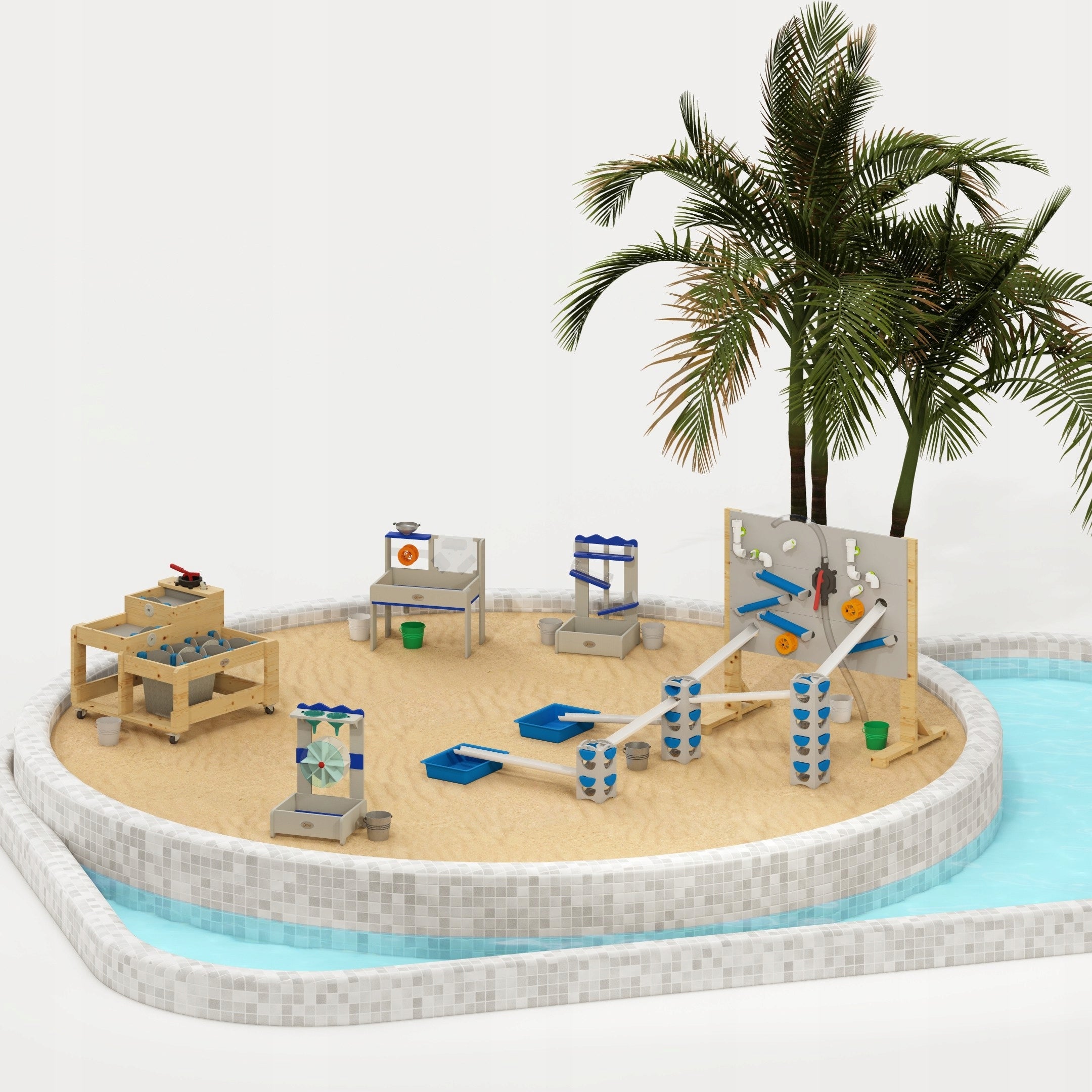 SQUARE TOYS EXPERIMENTAL SET WATER TABLE FOR SAND CLASSIC WORLD EDU Included other
