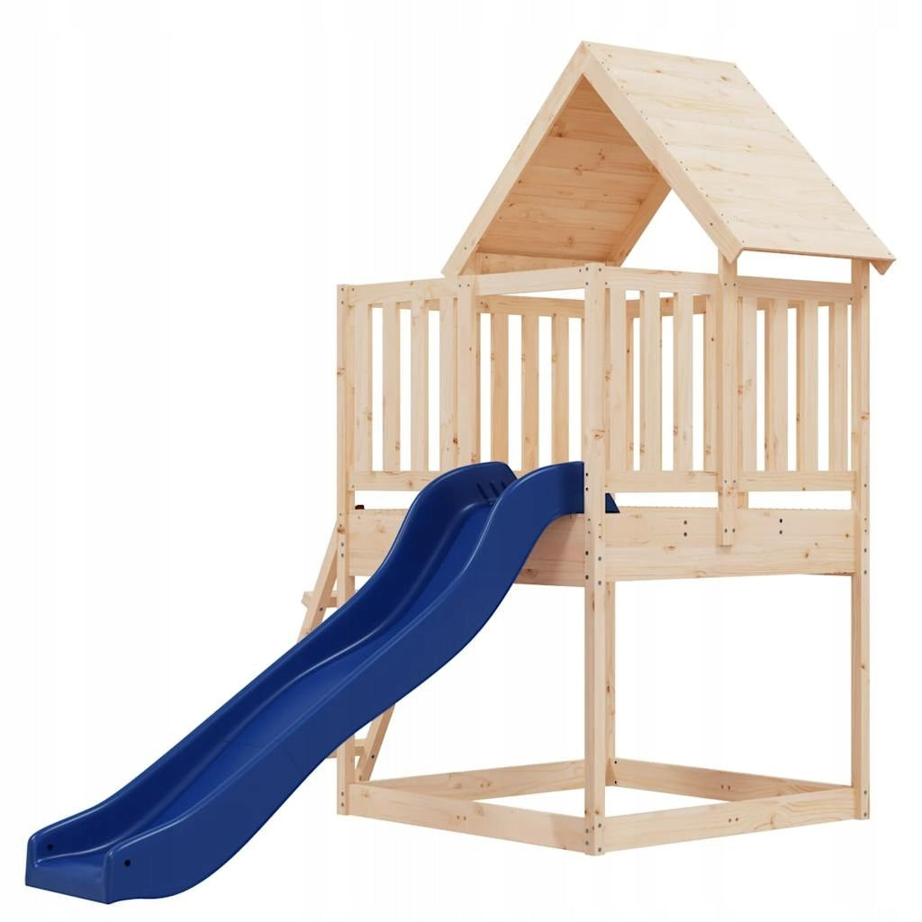 SQUARE TOYS FOR GARDEN SOLID PINE WOOD Included house ladder sandbox slide