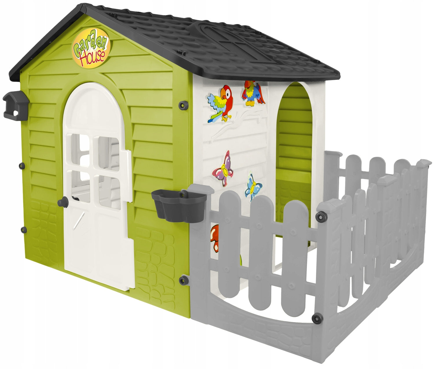 SQUARE TOYS Garden House WITH FENCE SLIDE TABLE SET 3in1 Polish Character/Title none
