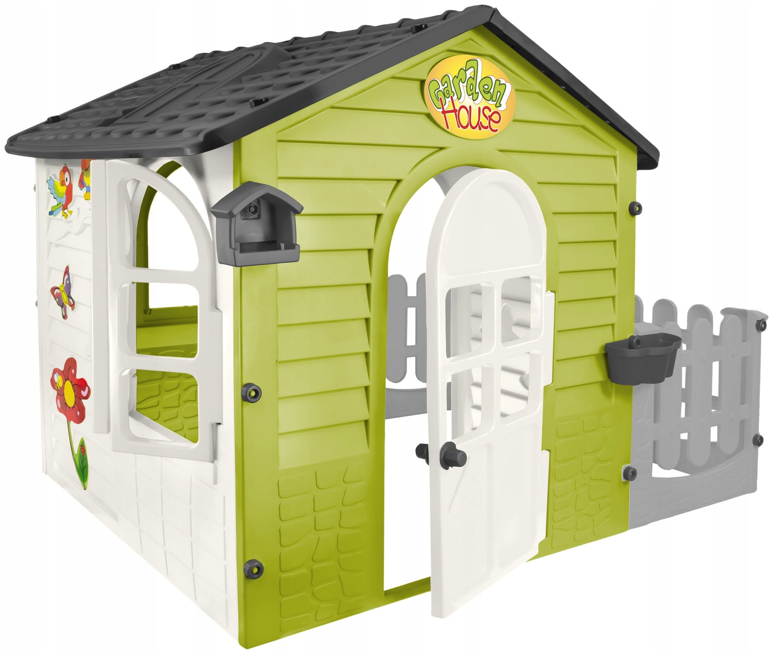 SQUARE TOYS Garden House WITH FENCE SLIDE TABLE SET 3in1 Polish Manufacturer code 83758