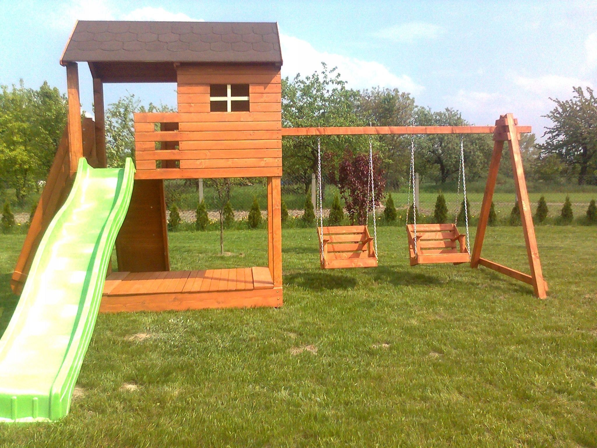 SQUARE TOYS SWING SLIDE TRANSPORT CHEAP Product width 380 cm