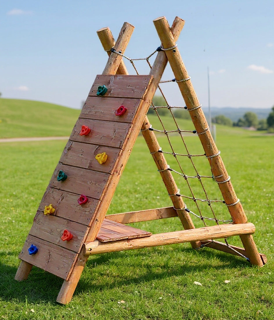 SQUARE TOYS WOODEN FOR GARDEN DOUBLE-SIDED CHEERFUL CLIMBING WALL Brand no brand