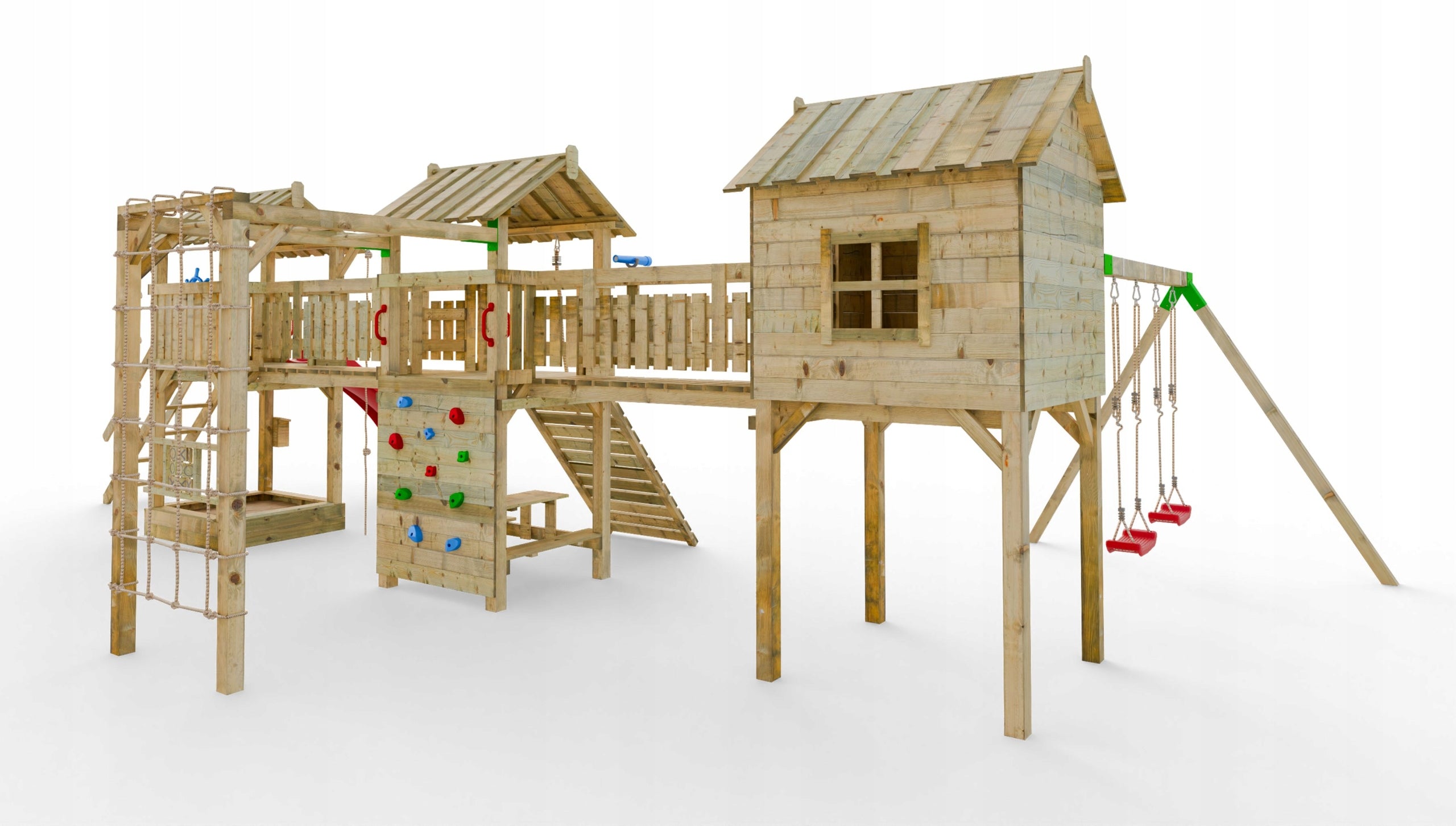 SQUARE TOYS XXL Slide Cottage for children 2x Swing Monkey Grove + FREEBIES Brand MEBLOGRÓD
