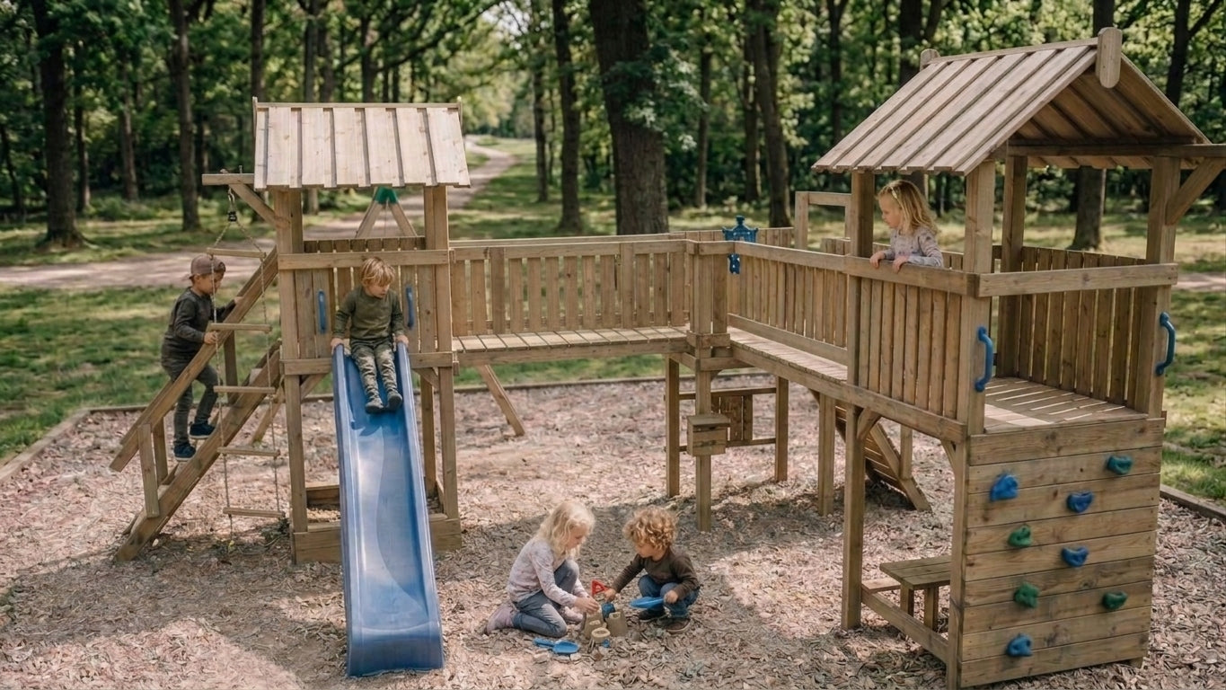SQUARE TOYS XXL Slide Tower Sandbox for children 2x Swing +FREEBIE Brand MEBLOGRÓD