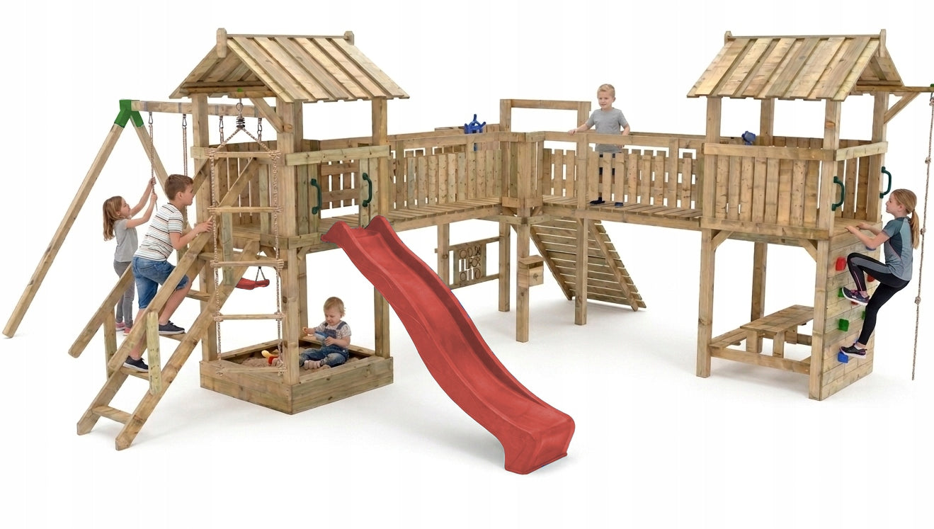 SQUARE TOYS XXL Slide Tower Sandbox for children 2x Swing +FREEBIE Packaging status original
