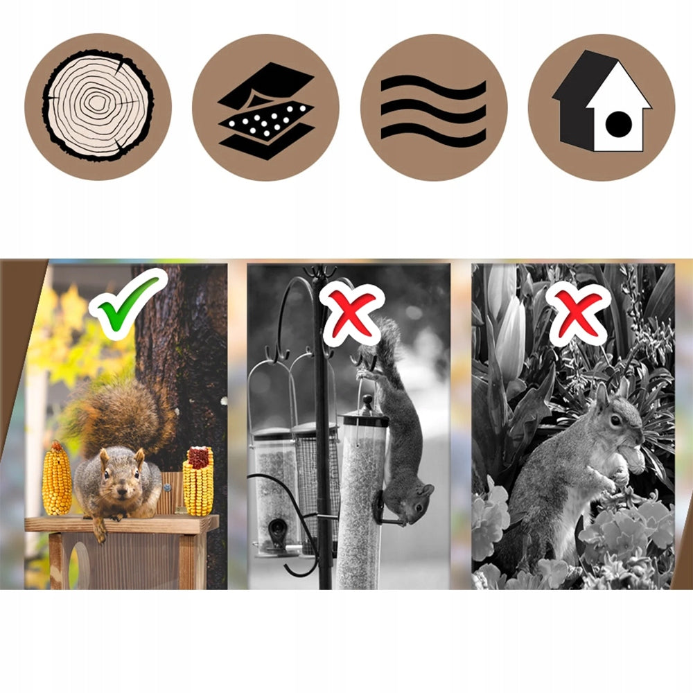 SQUIRREL FEEDER - COTTAGE, NESTING BOX WITH OPENING ROUND 35X24CM Manufacturer code PT1070-NIM