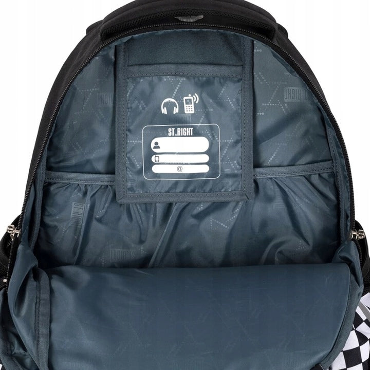 ST.RIGHT SCHOOL BACKPACK FOR GIRLS CHESSBOARD BUTTERFLIES Manufacturer code 5655562