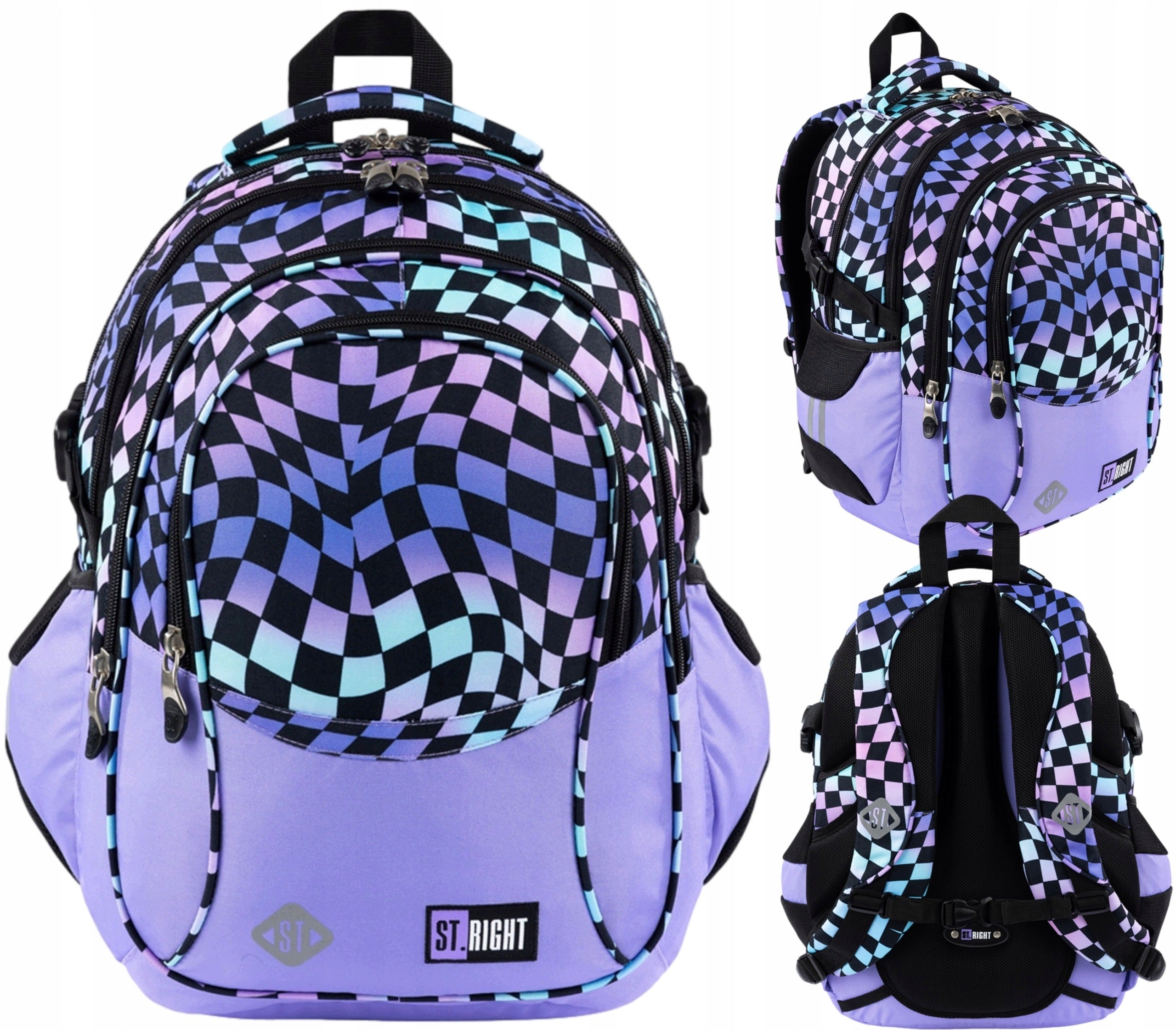 ST.RIGHT SCHOOL BACKPACK YOUTH Wavy Chessboard