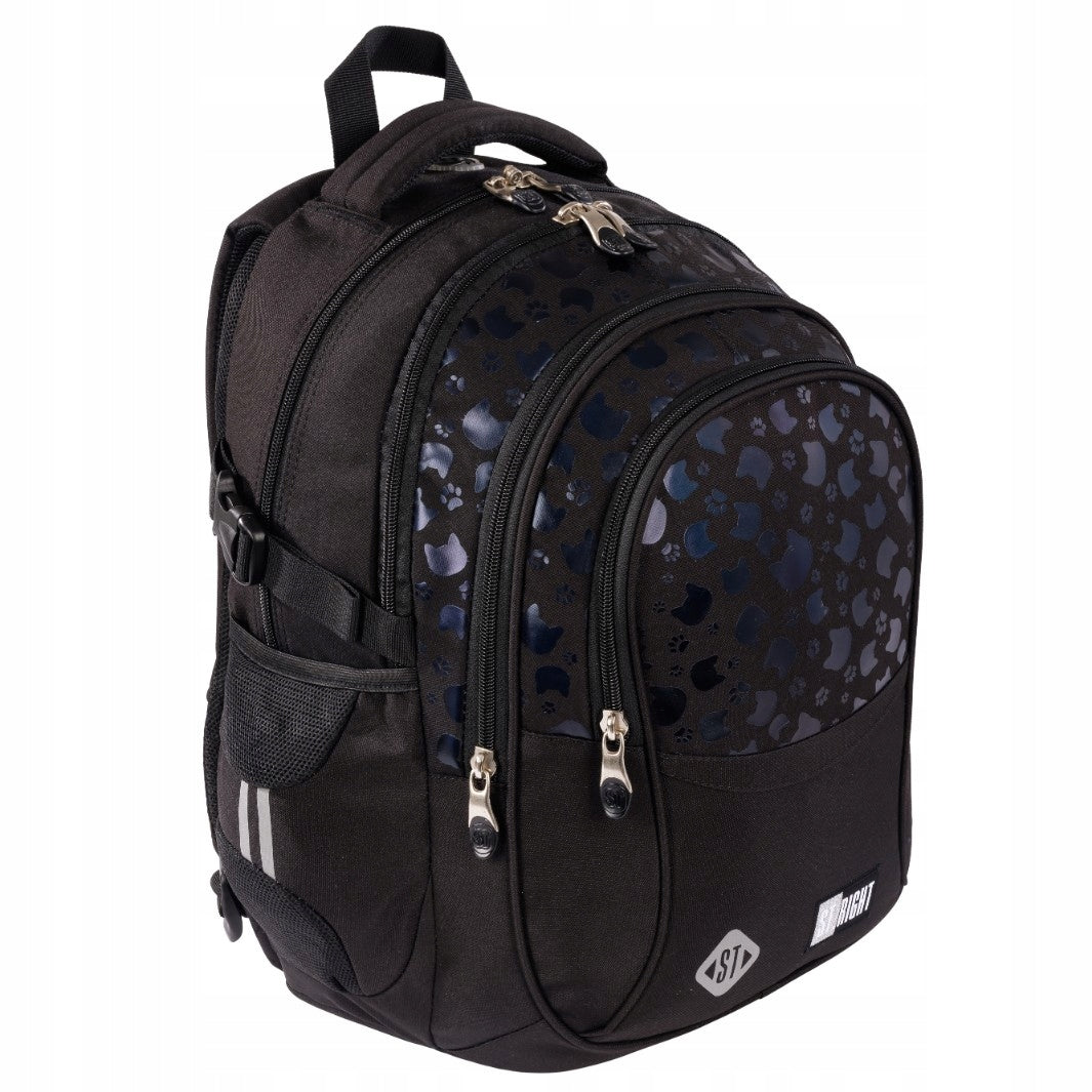 ST.RIGHT YOUTH SCHOOL BACKPACK 4-CHAMBER BP1 BLACK CATS