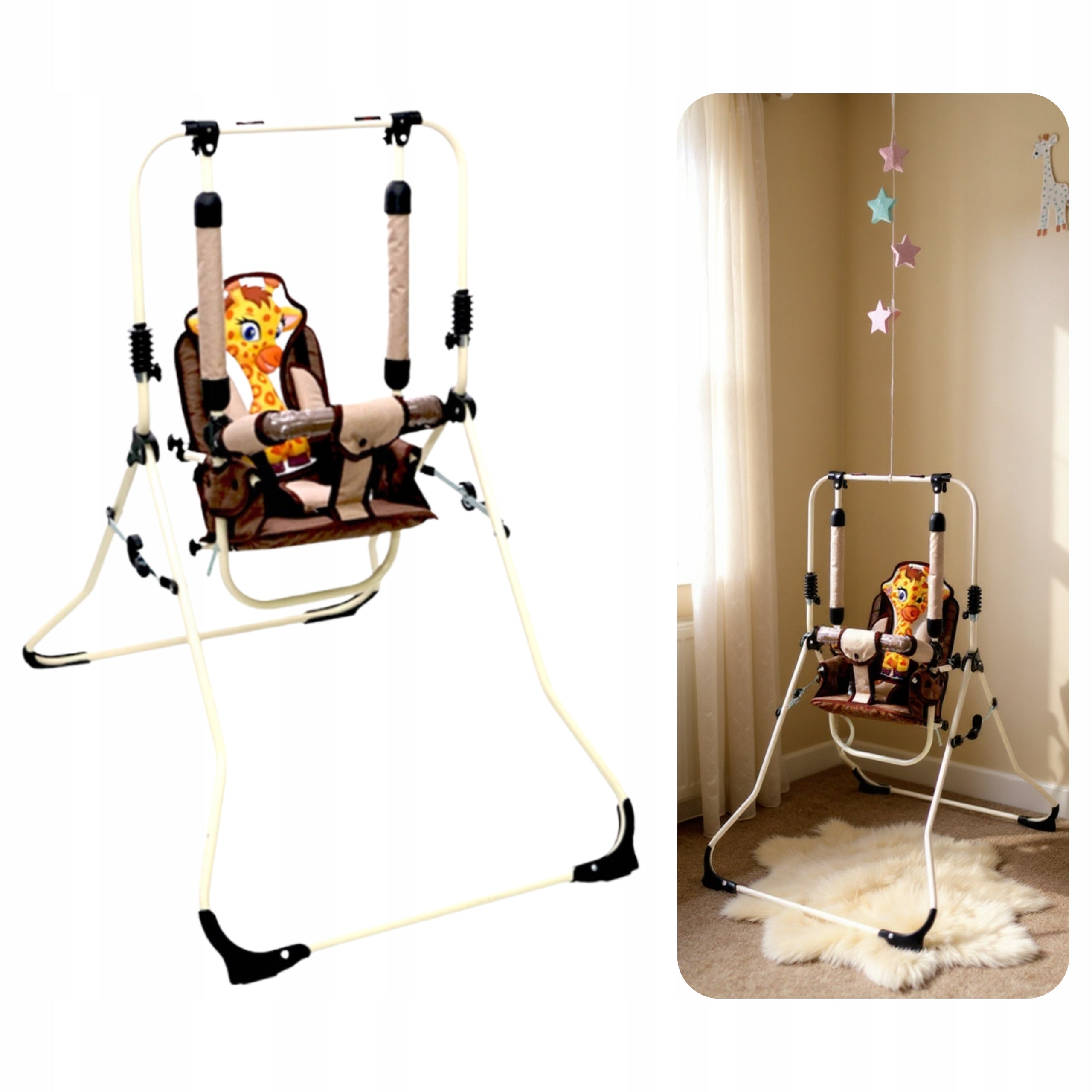 STABLE Swing rocker for baby freestanding folding high chair PL