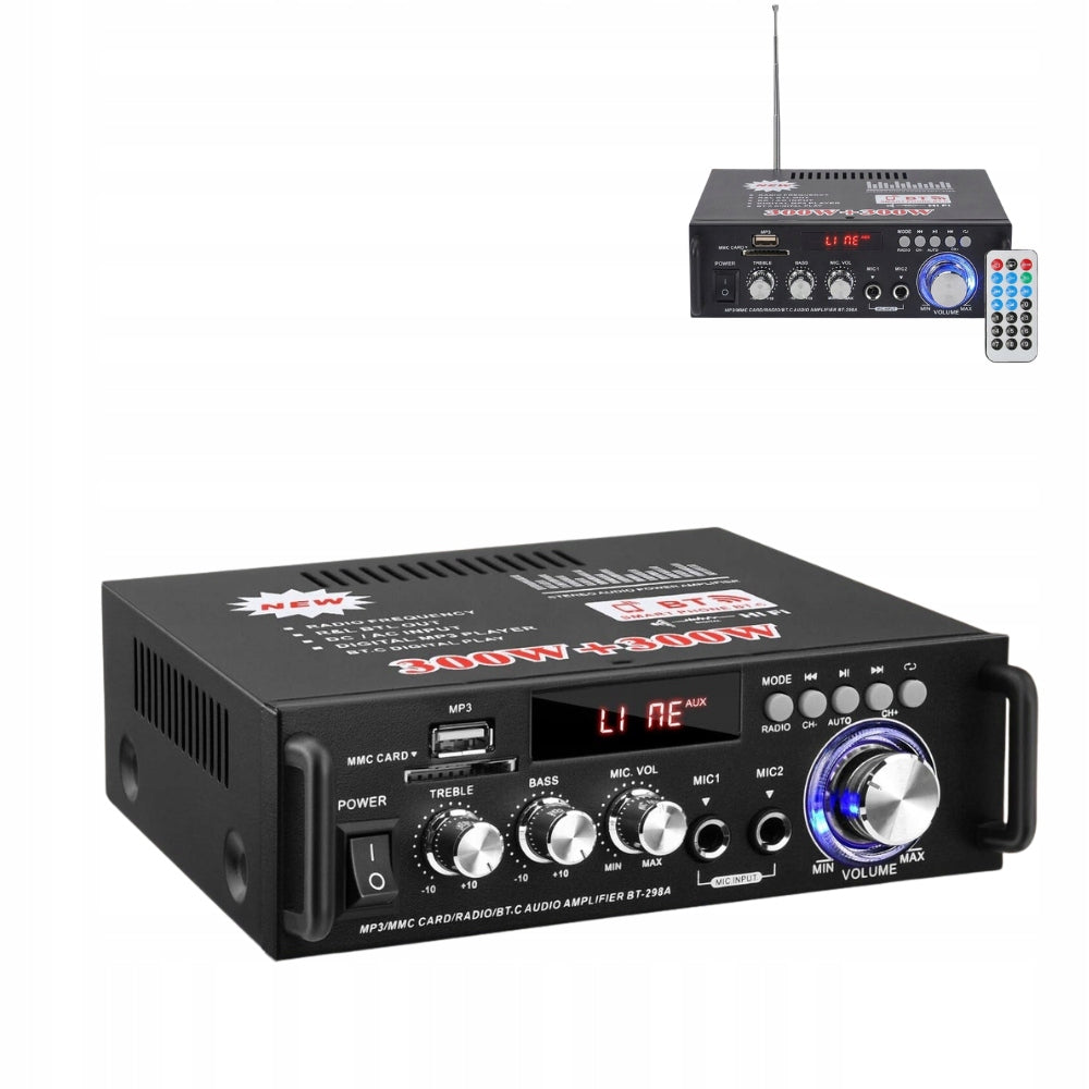 STAGE SPEAKERS 600W BLUETOOTH AMPLIFIER USBSOUND SYSTEM